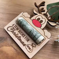 Navidad 2024 the Perfect Festive Addition to Your  Navidad Decoration Wooden Reindeer Money Holder