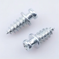 Zinc Plated ISO Metric M6x13mm Carbon Steel Flat Head Hidden 2-In-1 Mini Fix Connector Screw Furniture Bolt