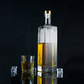 Factory Hot Sale Clear 500ML 750ML Gin Rum Whiskey Glass Liquor Bottle Hot Vodka Brandy Frosted Wine Glass Bottles