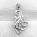 Sterling Silver 4*6mm Semi Mount Pendant Empty Frame Blank Support Setting S925 Base Holder Without Center Stone for DIY Inlay