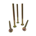 Carbon Steel Half Thread Yellow Color Zinc Coating Flat Pan Galvanized Screw Hexagon Bolts for Furniture