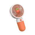 Cute Fruit Low Noise USB Rechargeable Portable Small Mini Plastic Air Cooler Fan with Customizable Logo