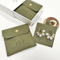 BSCI Jewelry Box With Suede Microfiber Jewelry Pouch and Insert Earring Card Logo Customized Jewelry Packaging Pouch Envelope