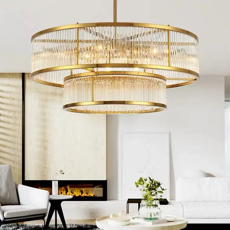 Zhongshan Customizable Golden Modern Living Room Chandelier Lamp Creative Crystal Pendant Lighting for Hotel Villa