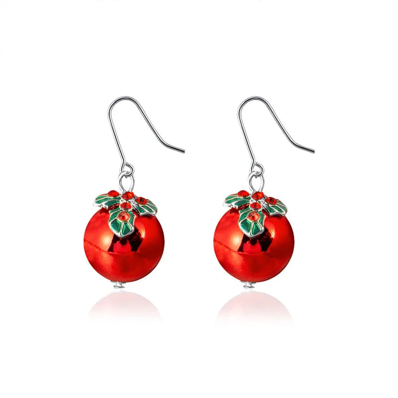 2023 Christmas Earrings Christmas Tree Snowman Bell Earring Studs Cute Small Earrings Set for Women Creative Party Accessories