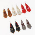 Beaded Earrings Statement Jewellery Luxury Tube Beads Ear Rings Jewelry Native Ethnic Long Fringe Tassel Earring