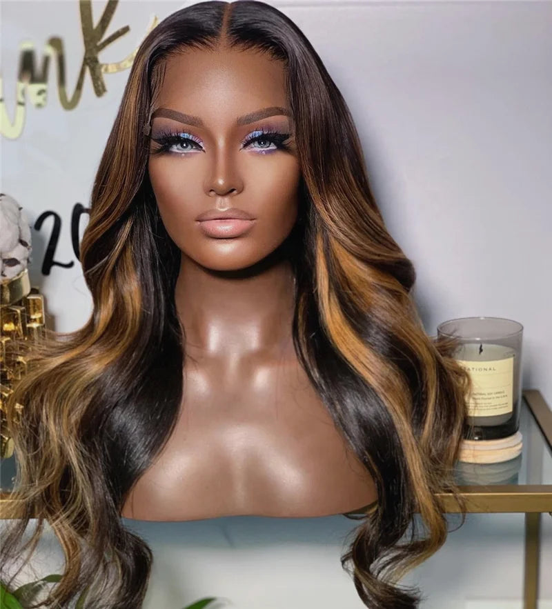 Wholesale Transparent HD Full Lace Highlight Blonde European Human Hair Lace Frontal Wigs