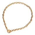 Hip Hop Exaggerated Chunky Link Chain 18k Gold Plated Chokers Necklace Waterproof Stainless Steel OT Buckle Necklace for Women