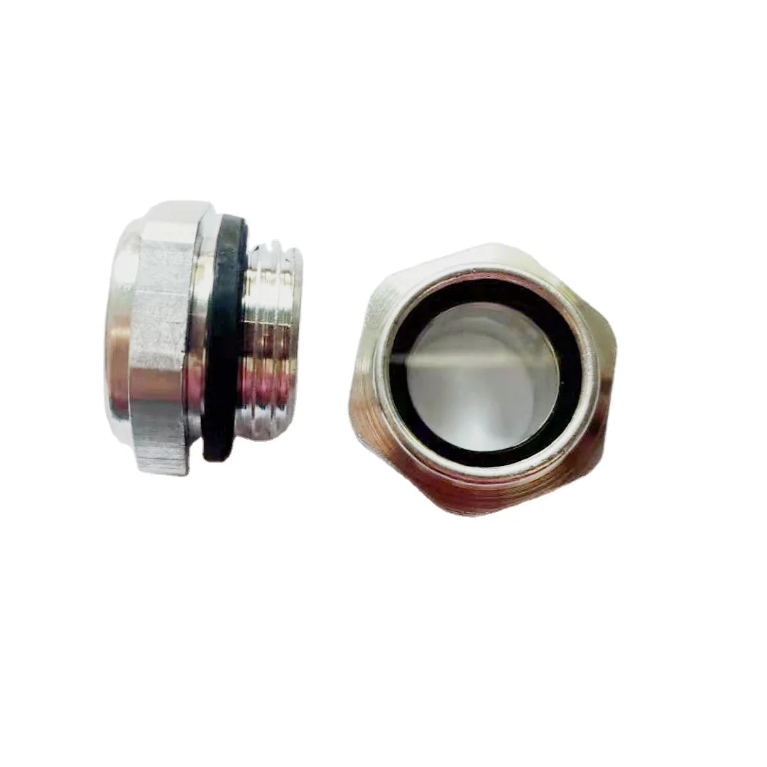 XZW High Quality Customized 3/4" BSPP Aluminum Oil Sight Glass ISO9001 Certified Smooth Surface for Air Compressor Pump