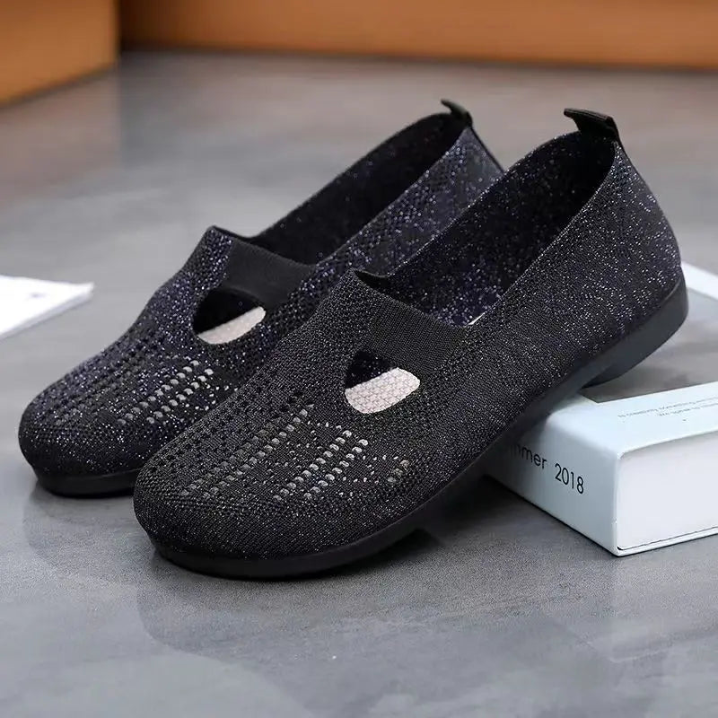 2026 Women Fashion Vulcanized Sneakers Slip-On Ladies Shoes Flats Casual Breathable Walking Sneakers