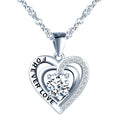 925 Sterling Silver CZ Diamond Heart Pendant Necklace Romantic Engagement Gift Jewelry with Rhodium Plating for Weddings Parties