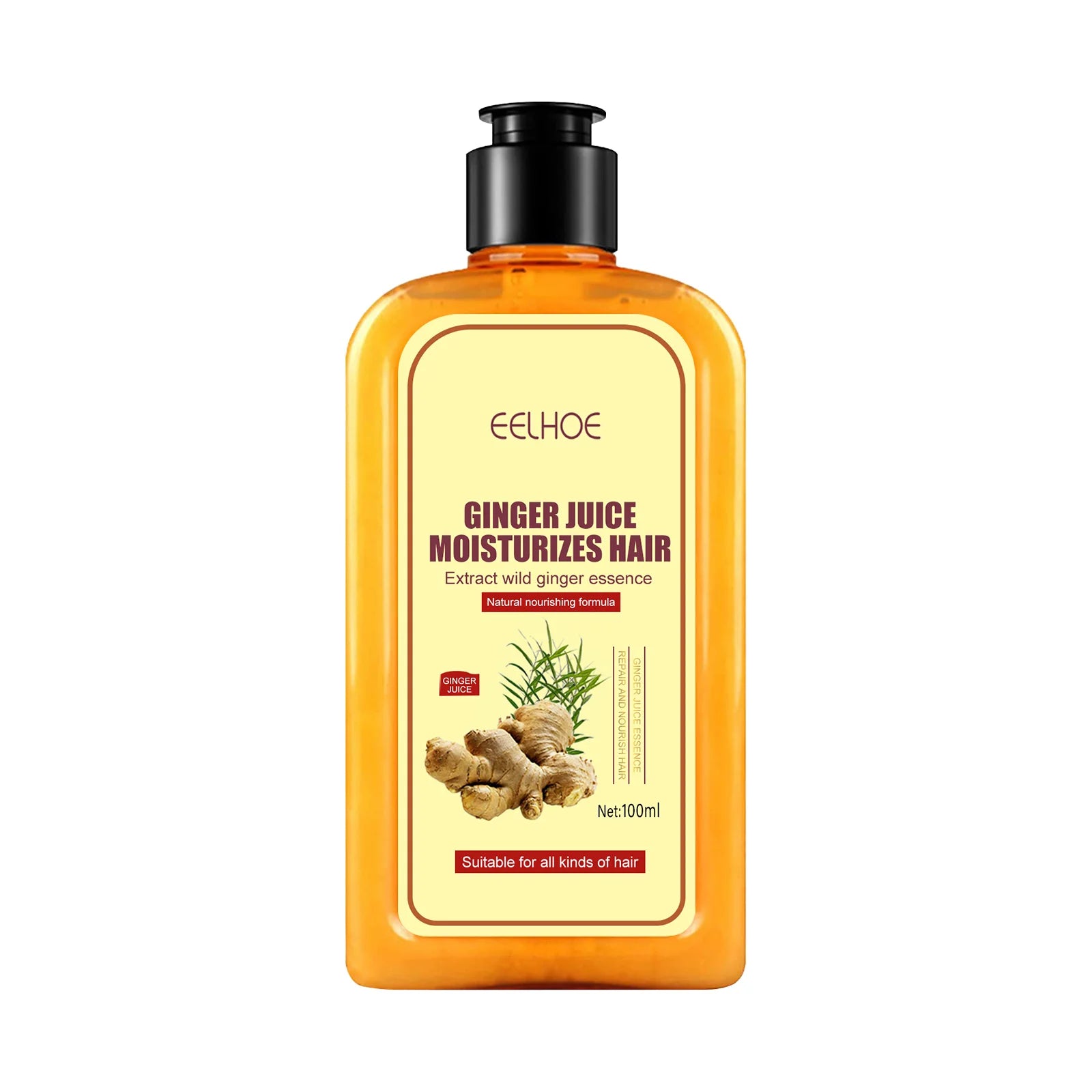 EELHOE Ginger Extract Shampoo Strengthens Hair Roots Nourishes Repairs Anti-Loss Hair Loss Shampoo Oily Hair