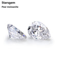 starsgem wholesale various size DEF clear GH white fancy shape pear cut moissanite