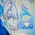 CNAWO Custom Clear Acrylic Anime Keychain UV Printed Cartoon Water Ripple Board Keychain Charm Plastic Keychain with Unique Logo