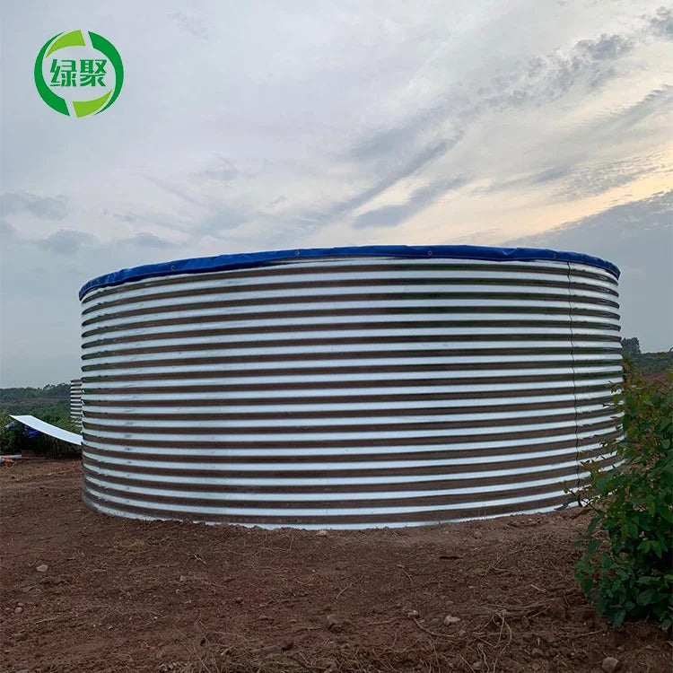 LVJU PVC Canvas Tank Metal Galvanized Sheet Aquaculture Shrimp Farming Pond