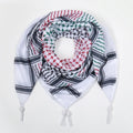 CCY Ready Stock Kuffiyeh Scarf Palestine Hijab Print Black White Shemagh Kufiya Scarf for Arabic Men Made of Polyester