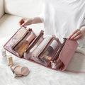 Fashionable Portable Nylon Folding Makeup Bag Multifunctional Waterproof Cosmetic for Toiletry Organizer Cover Closure Travel