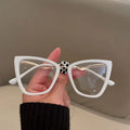LMA 7023 Ins Hot Style Cat Eye Women Blue Light Blocking Glasses Fashion River Frame Optical Photos Computer Eyeglasses 2024
