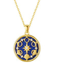 Customized Fashion Silver Fine Jewelry Women Lapis Lazuli Pendant Necklace