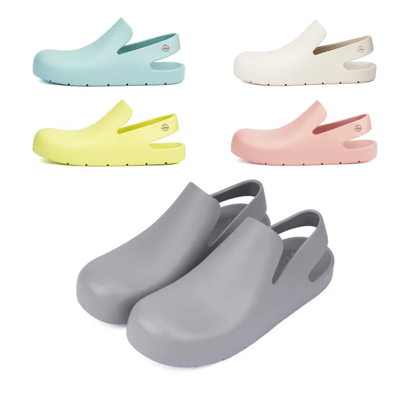 Custom Logo 2022 Summer Stylish Female Flat Shoes Slip-On Outdoor EVA Slippers Beach Slides Simple Flat Sandals for Women Spring