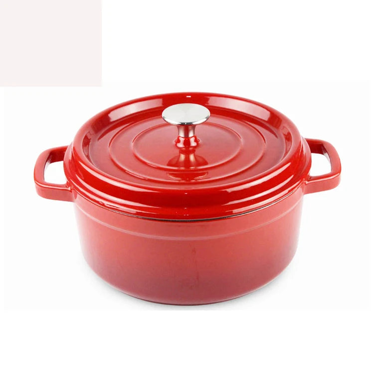 Dutch Oven Cookbook for Cookware Indoor Outdoor Stovetop Induction Safe Enamel Pot With Lid Small Cast Iron