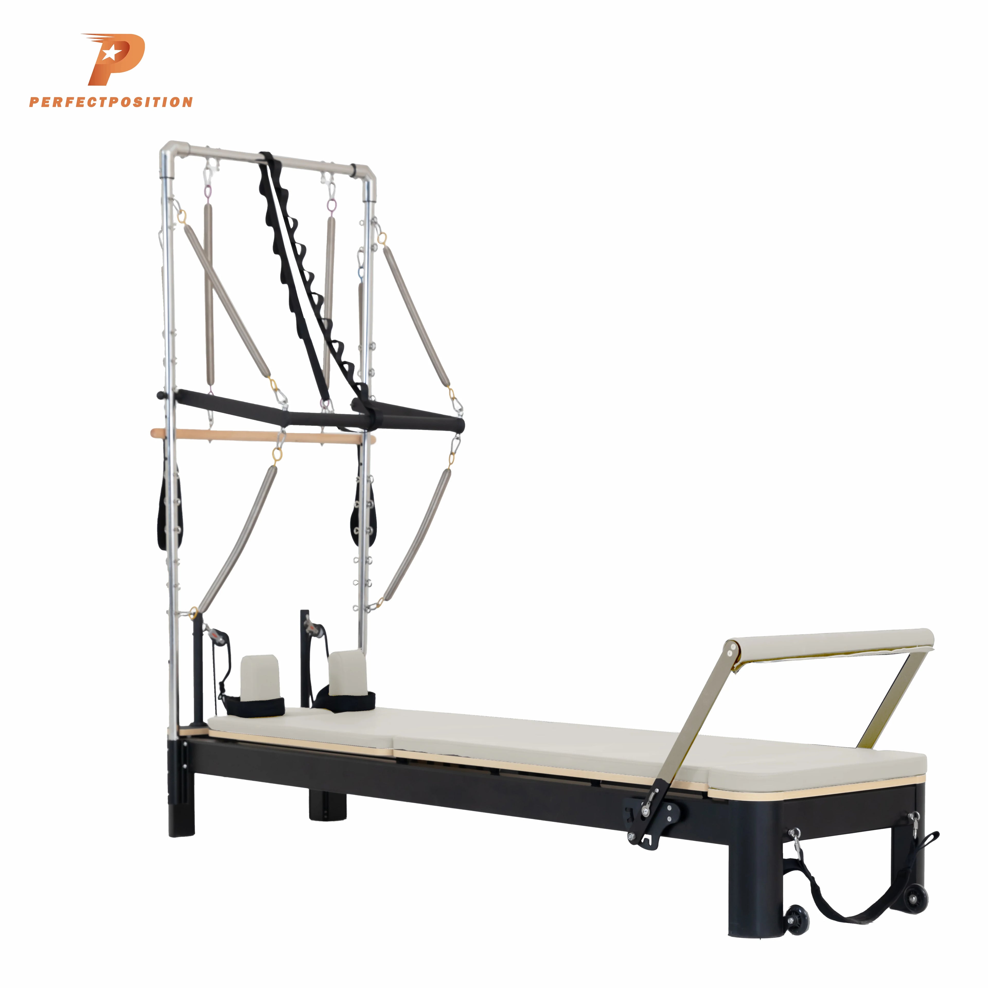 Studio Pilates Reformer Machine Half Tower Aluminum with Half Tower Trapeze Pilates Reformer