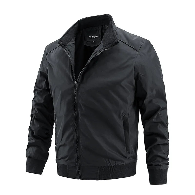 Custom Logo Casual Stylish Waterproof Breathable Windproof Winter Plus Size Men's Bomber Jacket with Zipper Closure