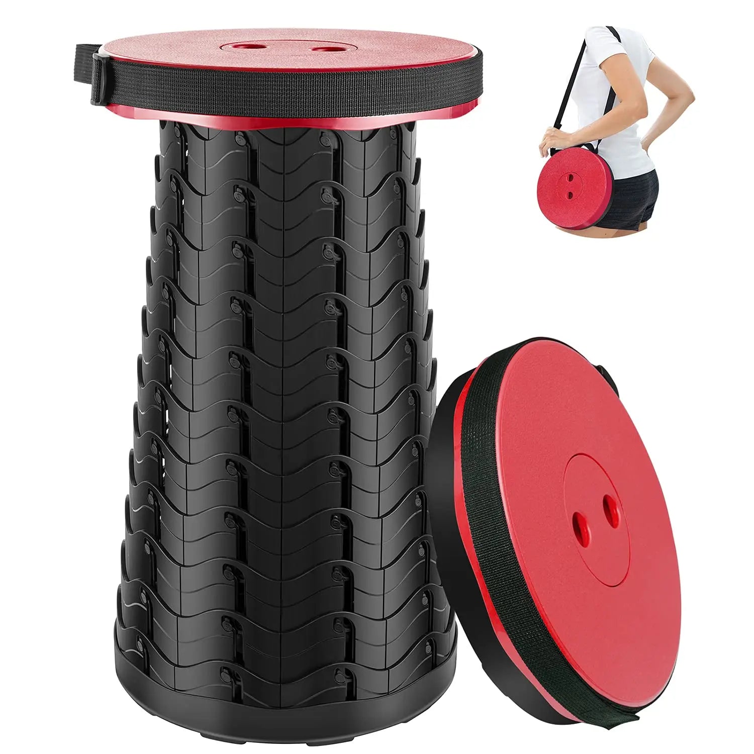 Portable Telescoping Stool for Camping Hiking Fishing Tours BBQ Adjustable Plastic Max Load 400lbs Retractable Modern Design OEM