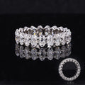 Starsgem Moissanite Y Diamante Anillo comfort Fit Band Rings Stargem Full Eternity Oval Moissanite Eternity Band