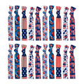 5 Color Patriotic Hair Tie Bracelet USA Flag Printed Elastic Hair Band Wholesale Girl Ponytail Holder Wristband Hair Accessories