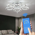 3000K-6000K Color Changeable Crystal Lamp App Remote Control Led Smart Ceiling Light for Home