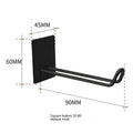 CUSTOM Removable Square Metal Hooks 4 Packs Stainless Steel Kitchen Bathroom Rust-Proof Adhesive Hooks