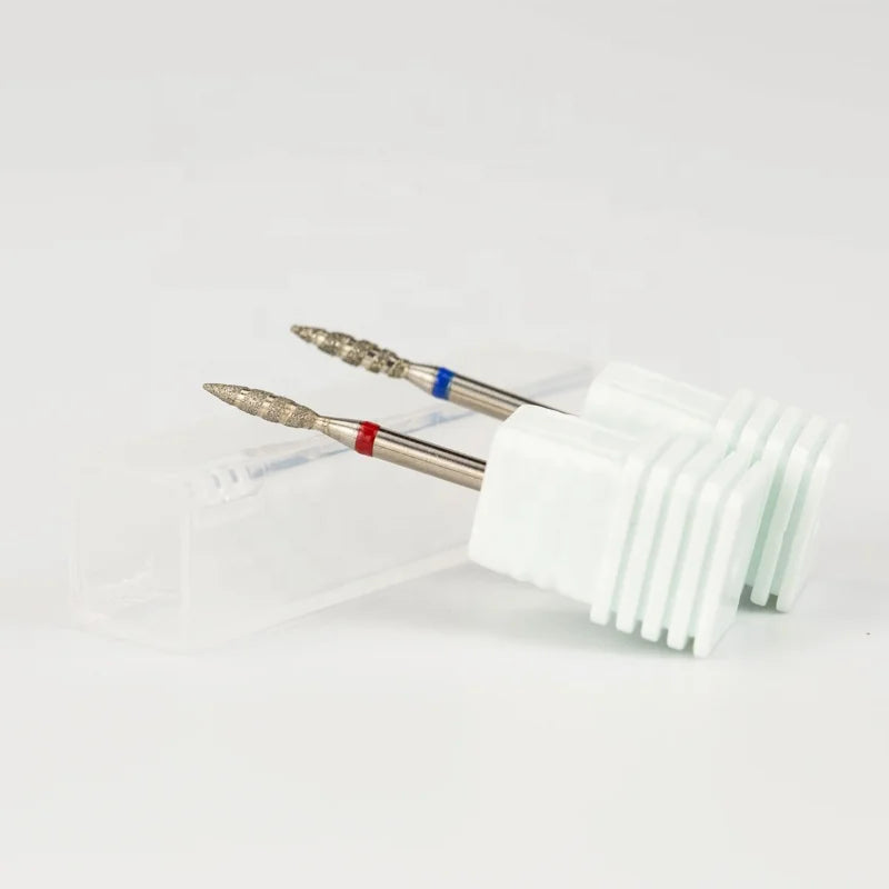 Nail Salon Use Professional 3/32" Spiral Flame Cuticle Diamond Nail Russian Manicure Bits