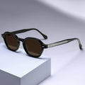Designer Fashion Vintage Retro Black Acetate Sunglasses with Non-Polarized UV400 Anti-Reflective Nylon Sunglasses Lenses Unisex