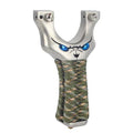 Durable Stainless Steel Little Monster Free Flat Rubber Band Metal Slingshot Outdoor Shooting Toy