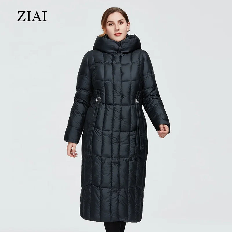Hot Sale Women Parkas With Rabbit Fur Collar Womens Long Puffer Coat Long Warm Plus Size Coat Winter Clothes for Women