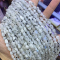 6-8mm Black Dot Moonstone Healing Power Energy Gemstone Beads Natural Black Dot Moonstone Round Irregular Shape Beads 15"