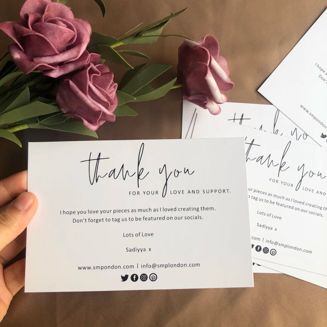 4*6inch Custom logo Printing Thank You Card Luxury Paper Christmas Festival Wedding Business Card for Small Business
