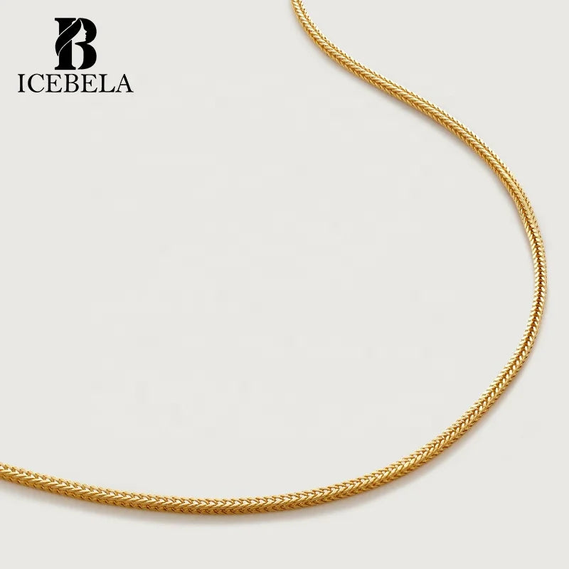 Wholesale Trendy Korean Custom 925 Silver Unique Chain Style Minimalist Fine Jewelry Chain Necklaces for Women