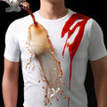 Mens Custom Logo Printing Blank Sports Hydrophobic Waterproof Breathable Short Sleeves Tshirt