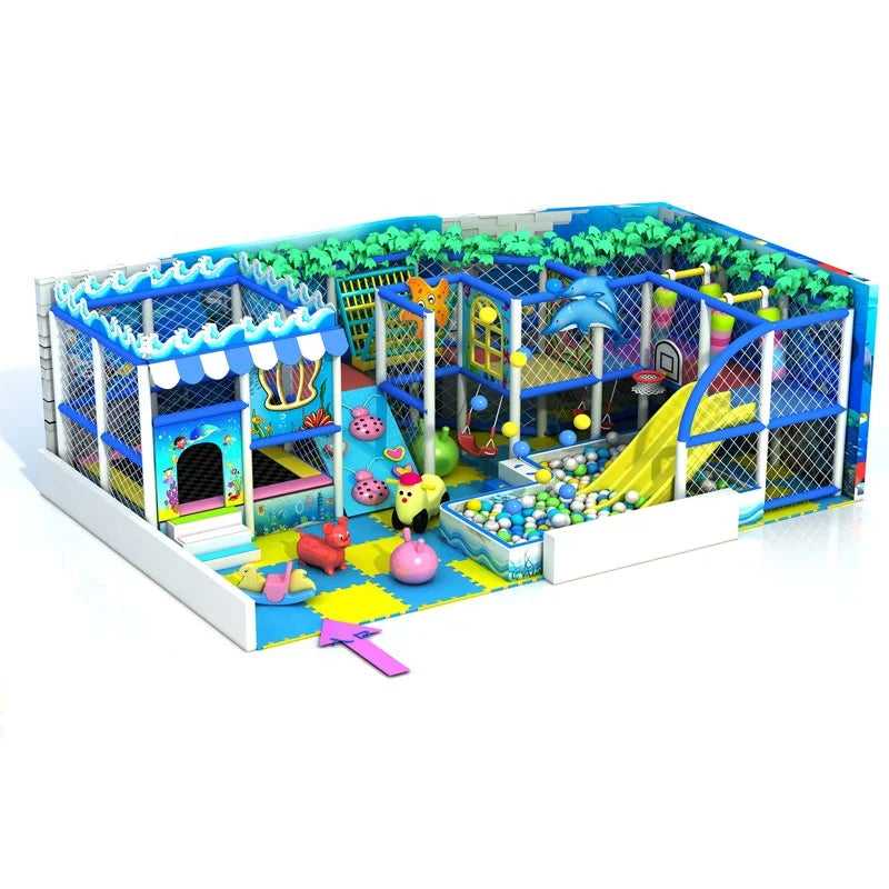 Hot Sale Children's Indoor Playground Play Center Soft LLDPE Flooring Steel Tag for Garden Play