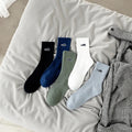 High Quality Custom Embroidered Cotton Men's Sports Socks Solid Colors Compression Stockings for Daily Use Wholesale Supply