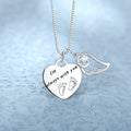 Manufacturer Custom Personalized Engraved 925 Sterling Silver Necklace Wing With Heart Pendant Necklace for Women Girl Jewelry