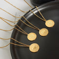 Cheap Non Tarnish Korea 18K Gold Plated Stainless Steel Jewelry Gift Party Round Small Daisy Pendant Choker Necklace for Women