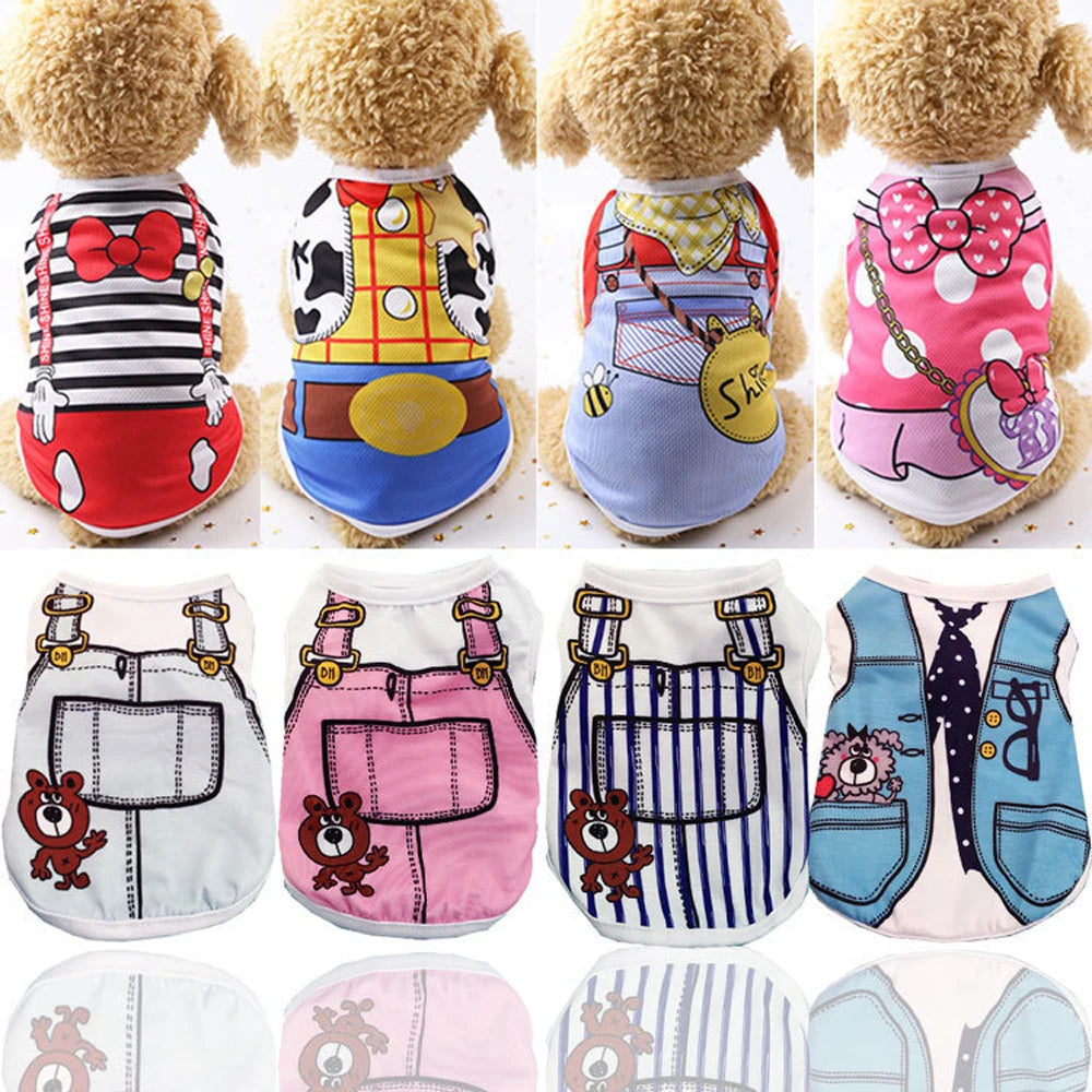 Polyester Dog Vest Eco-Friendly Pet Apparel Accessories Breathable All Seasons Housecoat Novelty XS/S/M/L/XL/XXL Sizes