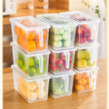 5L Eco-Friendly PET Rectangle Injection Molded Hot Selling Factory Outlet Clear Food Organizer Handle Lid Freshness Preservation