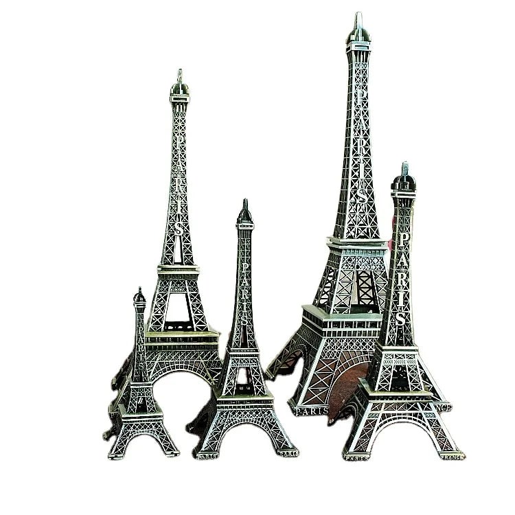 Eiffel Tower Home Decoration Retro Bronze Creative Iron Tower Ornaments Metal Tower Model Craft Trinket Gifts