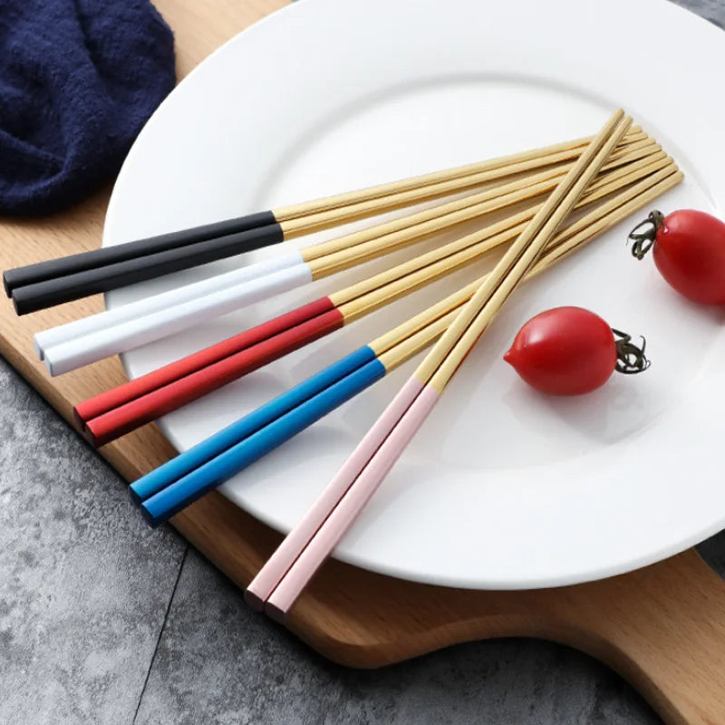 23cm China Sushi Stainless Steel 304 Eco-Friendly Classic Style Square Custom Chopsticks with Customized Logo