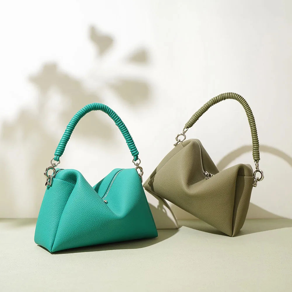 Durable Genuine Leather Pillow Purse Women Soft Textured Cloud Shoulder Bag Classic Everyday Crossbody Bag for Women