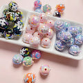 Yiwu Factory Wholesale High Quality Stylish DIY Jewelry Materials Italian Hand Painted Acrylic Beads for Jewelry Making